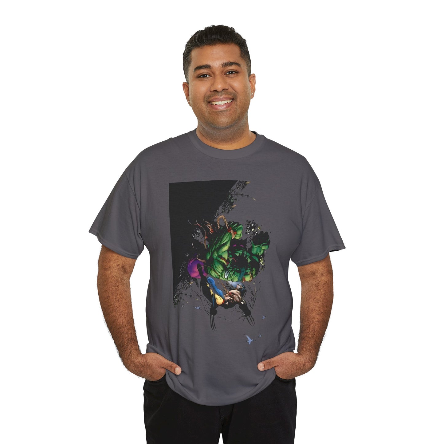 Wolverine Vs Hulk T-Shirt - Adam Kubert Art - Marvel Comics - Logan, X-Men, Bruce Banner - Great Fight Image