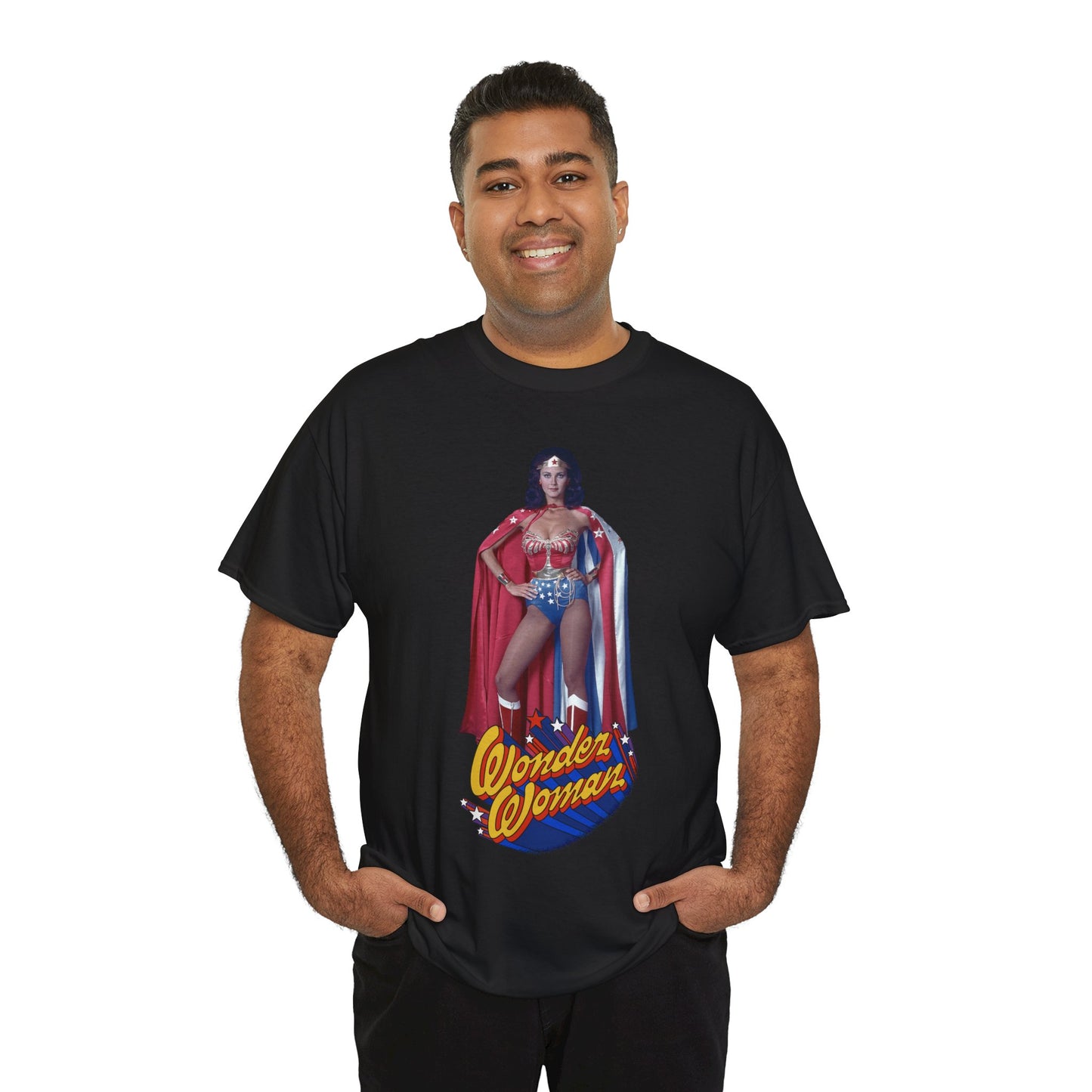 Wonder Woman T-Shirt - Lynda Carter - DC Comics - 1970s CBS TV Show - Amazons from Paradise Island