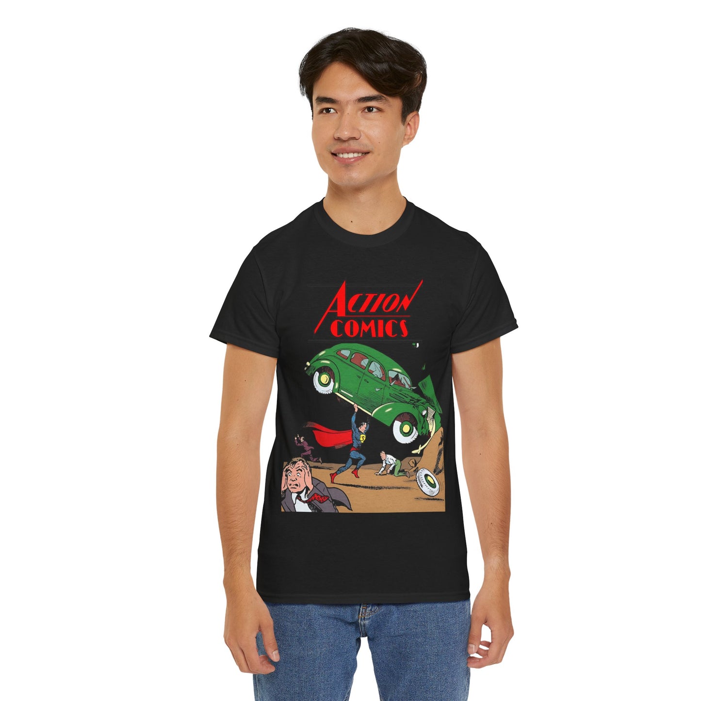 Superman T-Shirt - Action Comics #1 Cover Art - Clark Kent, Metropolis - DC Comics Key Image - Golden Age