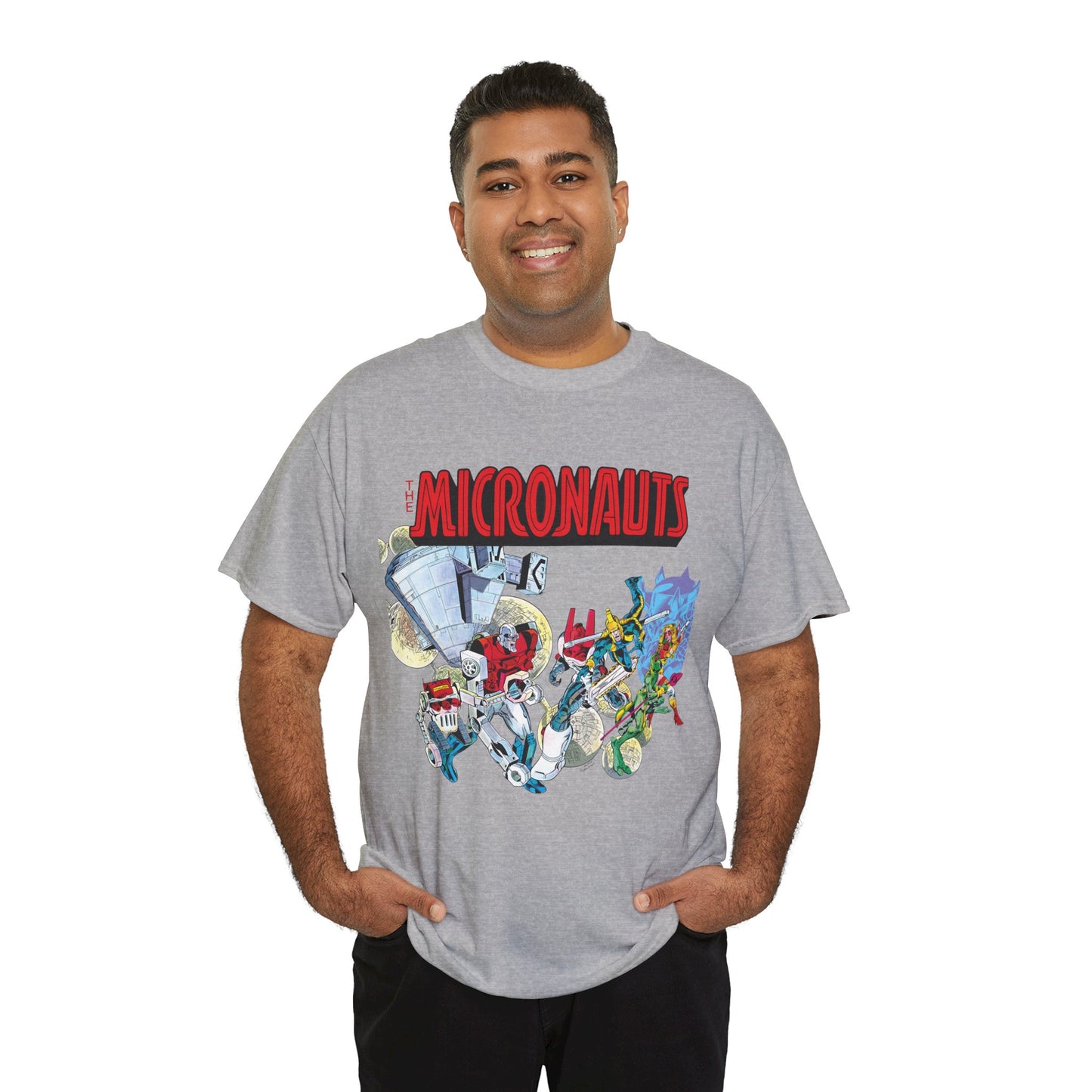 Micronauts T-Shirt - Jackson Guice Art - Arcturus Rann, Biotron, Marionette, Acroyear, Bug - Marvel Comics