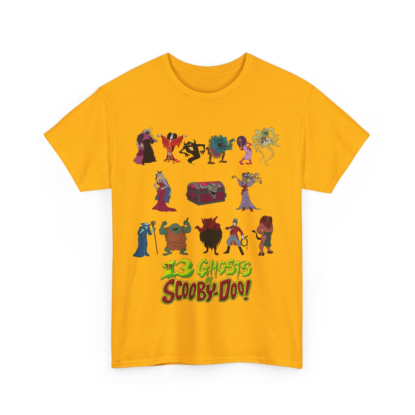 13 Ghosts of Scooby-Doo T-Shirt - Hanna-Barbera Saturday Morning Cartoon - Chest of Demons - Maldor, Queen Morbidia, Reflector Specter
