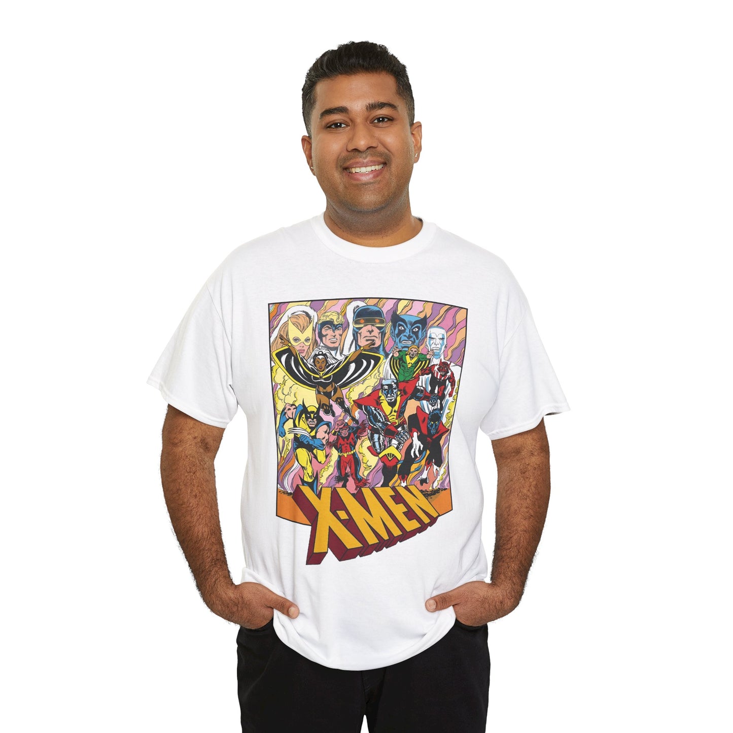 Uncanny X-Men T-Shirt - Dave Cockrum Art - Cyclops, Nightcrawler, Storm, Wolverine, Thunderbird - Marvel Comics