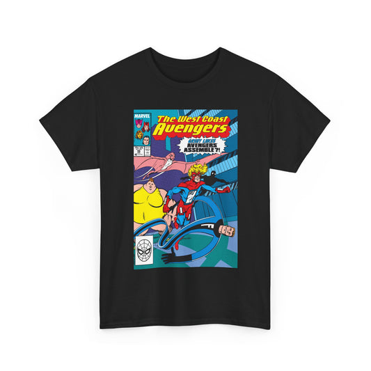 West Coast Avengers #46 T-Shirt - John Byrne Art - Great Lakes Avengers Appearance - Marvel Comics