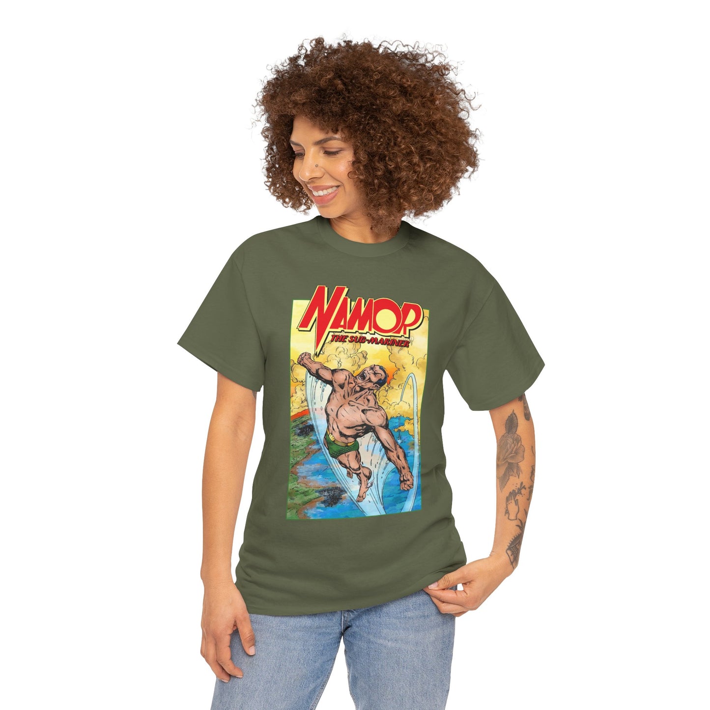 Namor T-Shirt - John Byrne Art - The Sub-Mariner - Marvel Comics 1980s Series - King of Atlantis