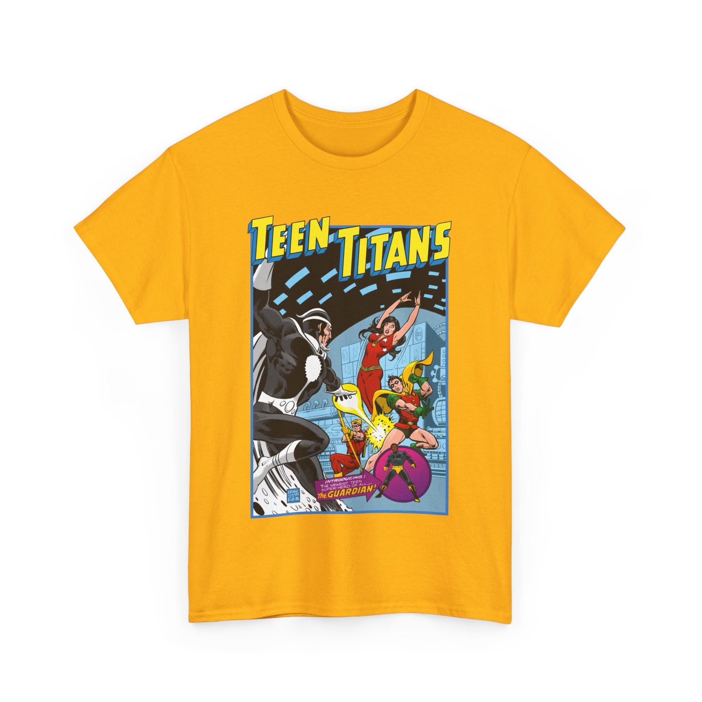 Teen Titans T-Shirt - Bronze Age DC Comics - Dr Light, Wonder Girl, Robin, Mal, Guardian, Speedy - Ernie Chan Cover Art from Issue #44