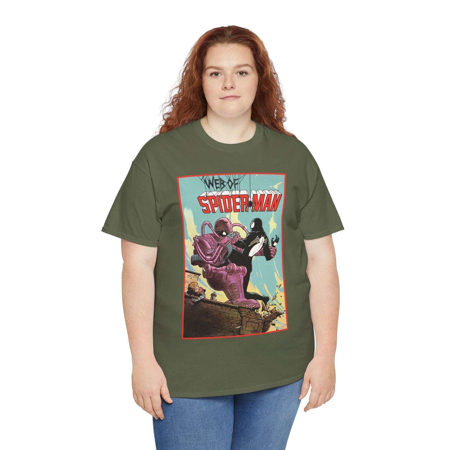 Web of Spider-Man T-Shirt - Charles Vess Art - Peter Parker, Black Symbiote Suit - Webslinger