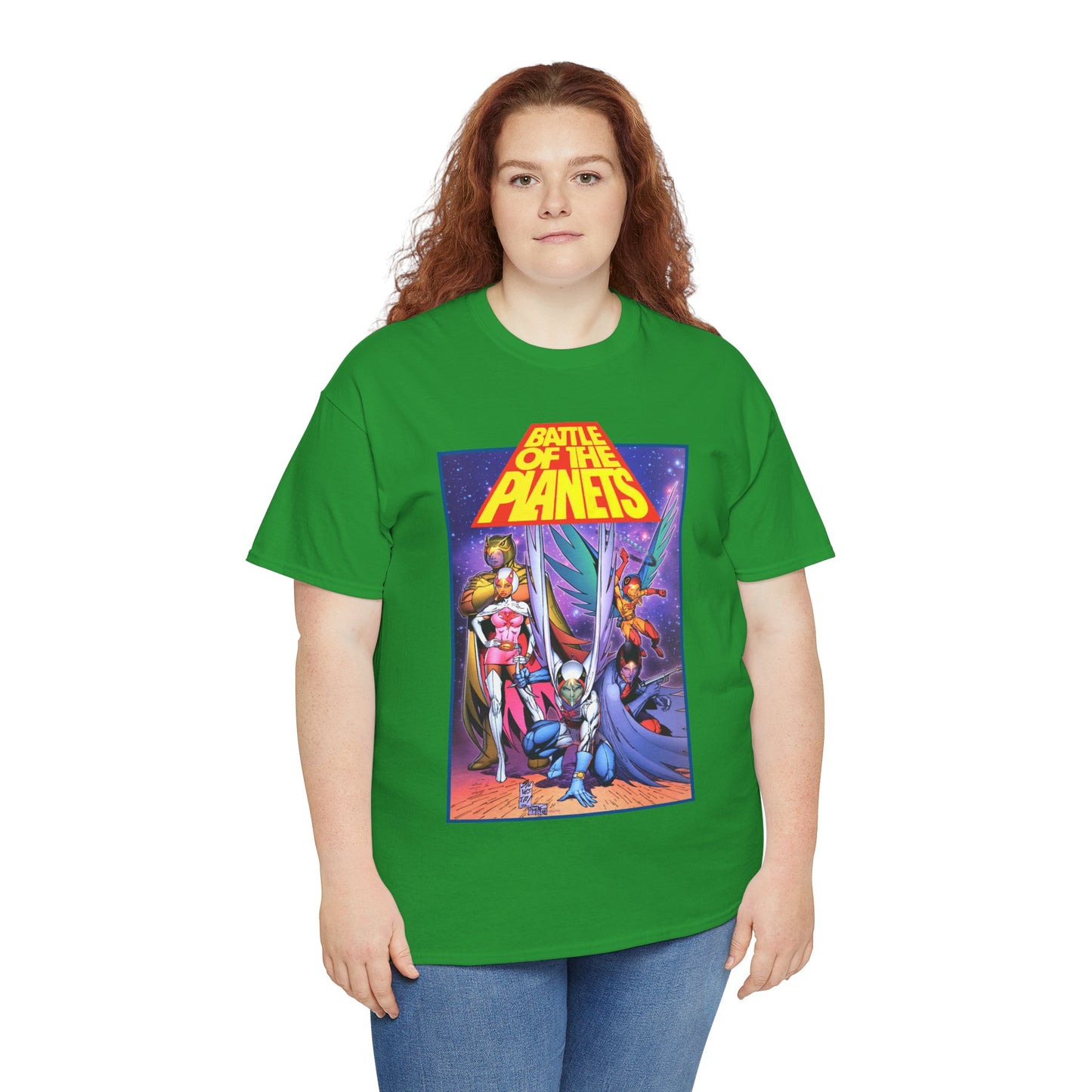 Battle of the Planets T-Shirt - Marc Silvestri Art - G-Force - Popular Gatchaman Cartoon - Mark, Jason, Princess, Keyop, and Tiny