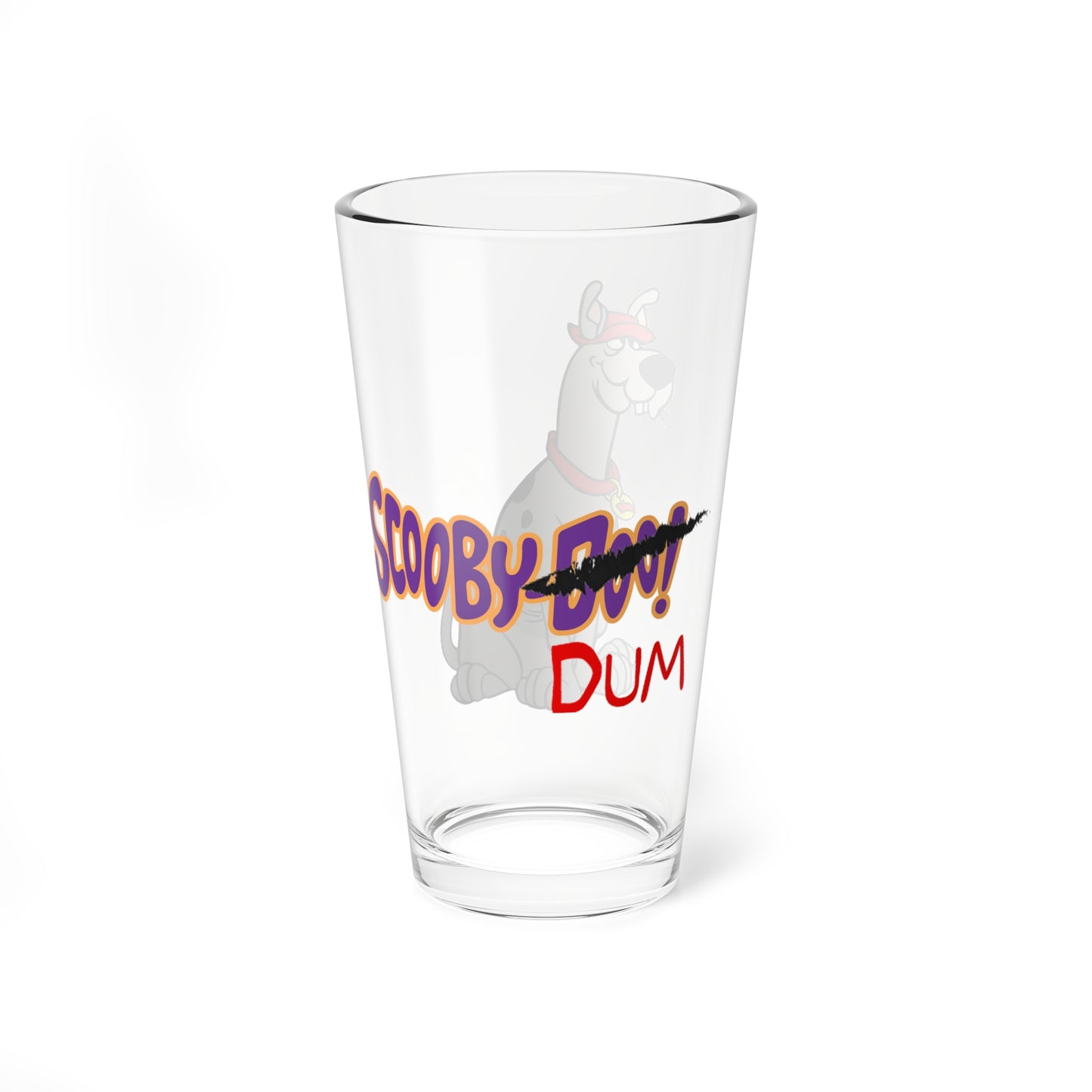 Scooby Dum Pint Glass, 16oz - Scooby Doo Cousin - Hanna-Barbera Cartoon TV 1970s & 1980s - Mystery, Inc - Beloved Animation Character