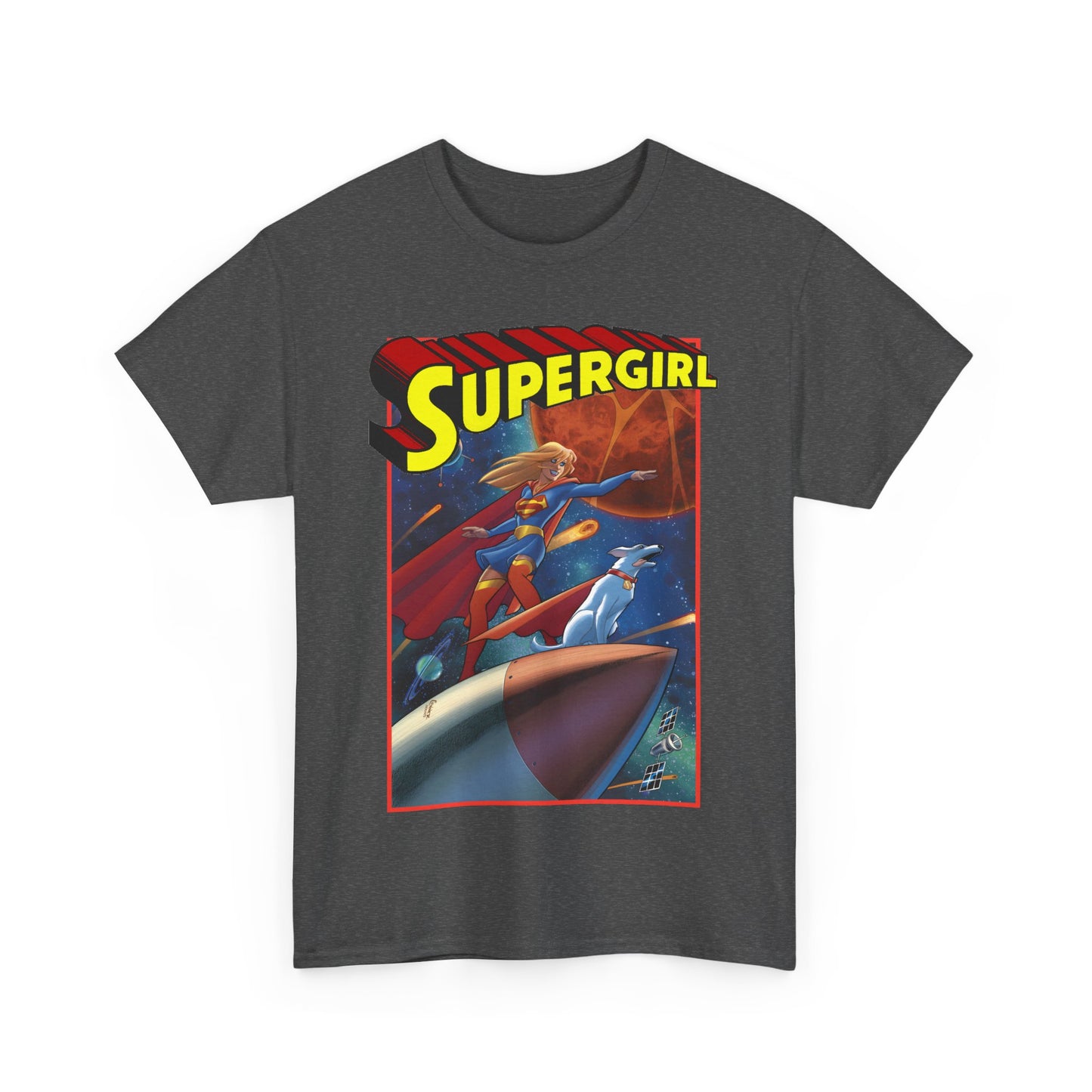 Supergirl & Krypto T-Shirt - Amanda Conner Art - Kara from Krypton - Superman's Pet Superdog - DC Comics