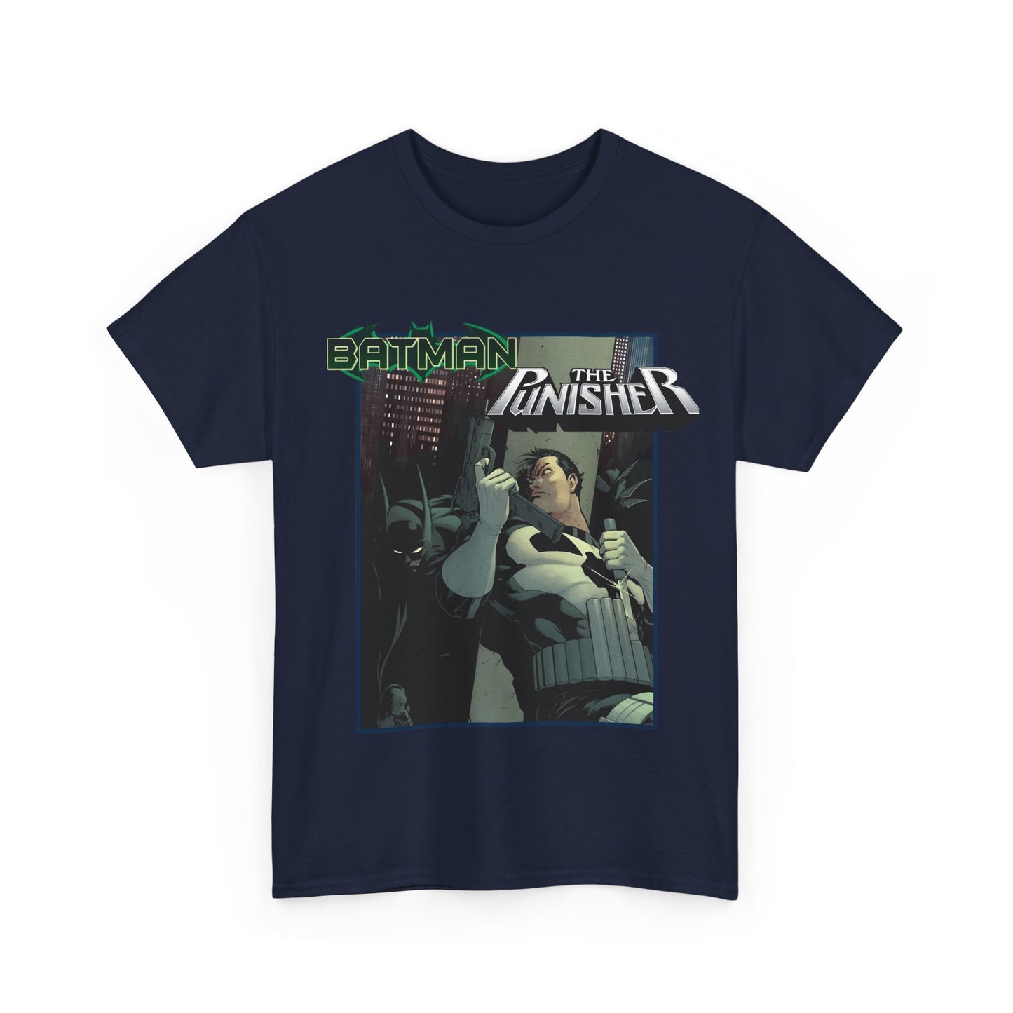 Batman Vs Punisher T-Shirt - Mike Zeck Art - DC Comics, Marvel Comics