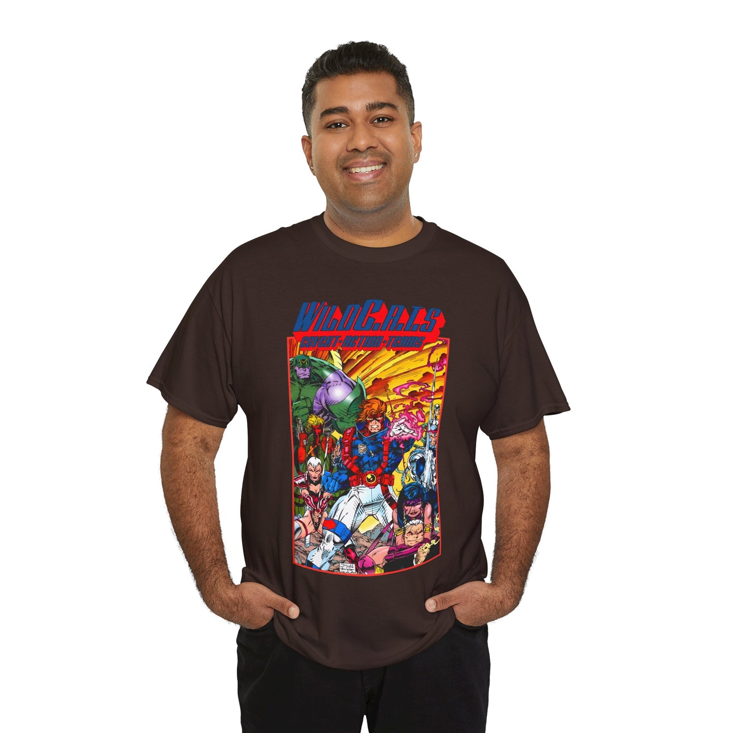 Wildcats T-Shirt - Jim Lee Art - WildC.A.T.s: Covert Action Teams - Spartan, Voice, Grifter, Zealot, Emp - Image/Wildstorm/DC Comics