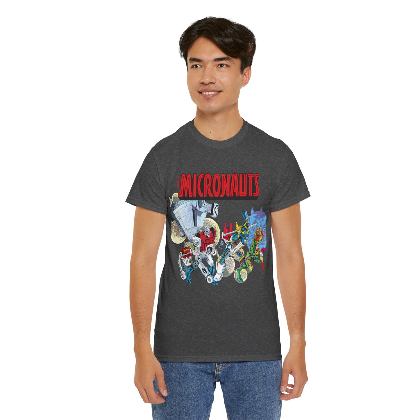 Micronauts T-Shirt - Jackson Guice Art - Arcturus Rann, Biotron, Marionette, Acroyear, Bug - Marvel Comics