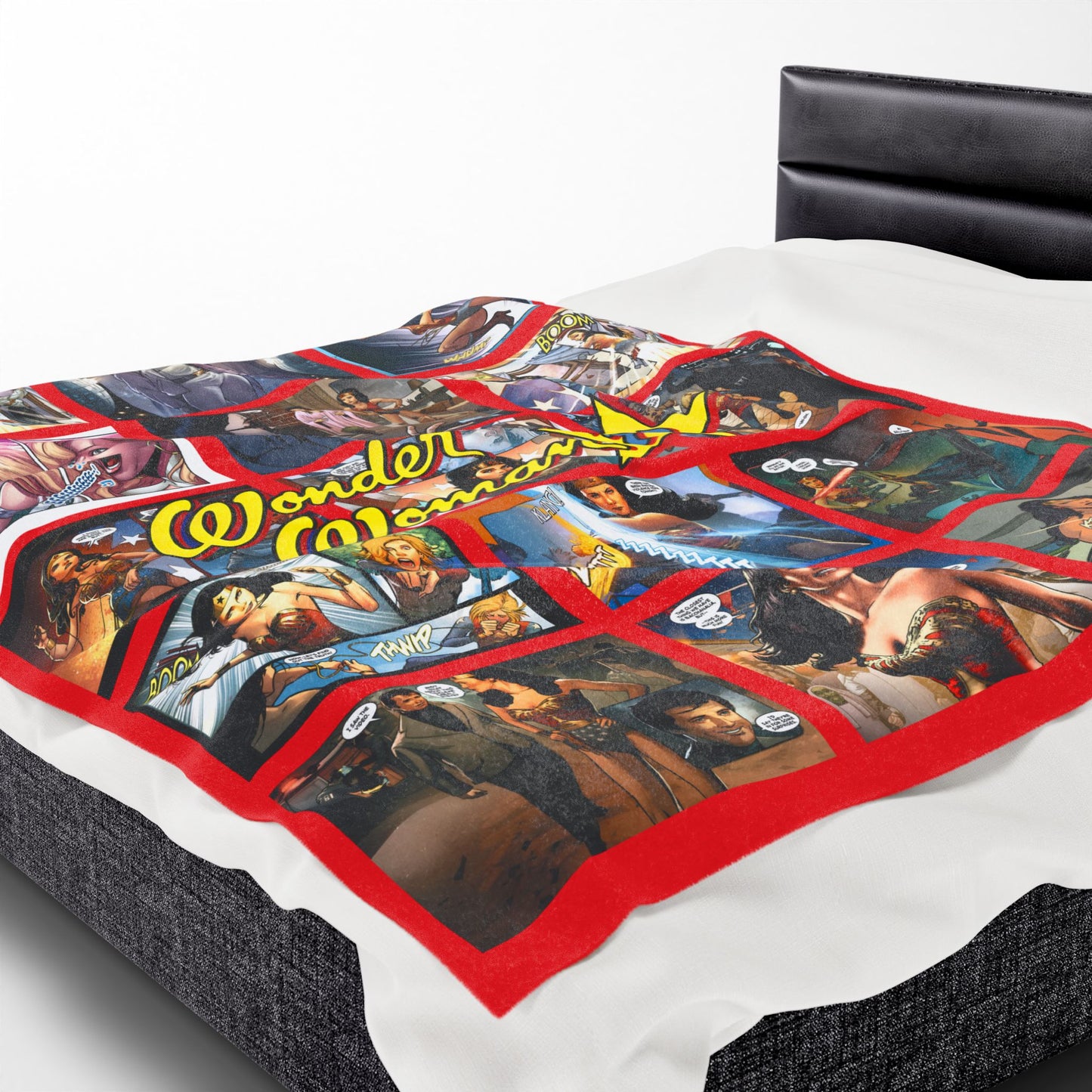 Wonder Woman '77 Velveteen Plush Blanket 60x80" - Art from the Lynda Carter Comic Book Based on the Popular TV Show - Amazon Princess - DC Comics