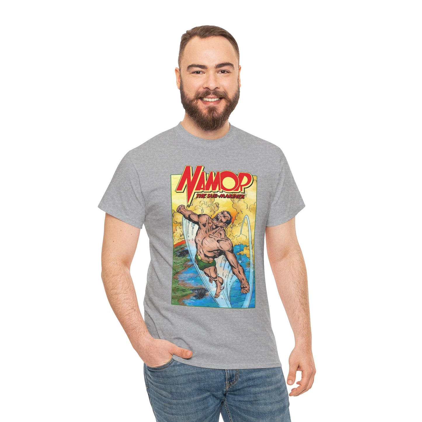 Namor T-Shirt - John Byrne Art - The Sub-Mariner - Marvel Comics 1980s Series - King of Atlantis