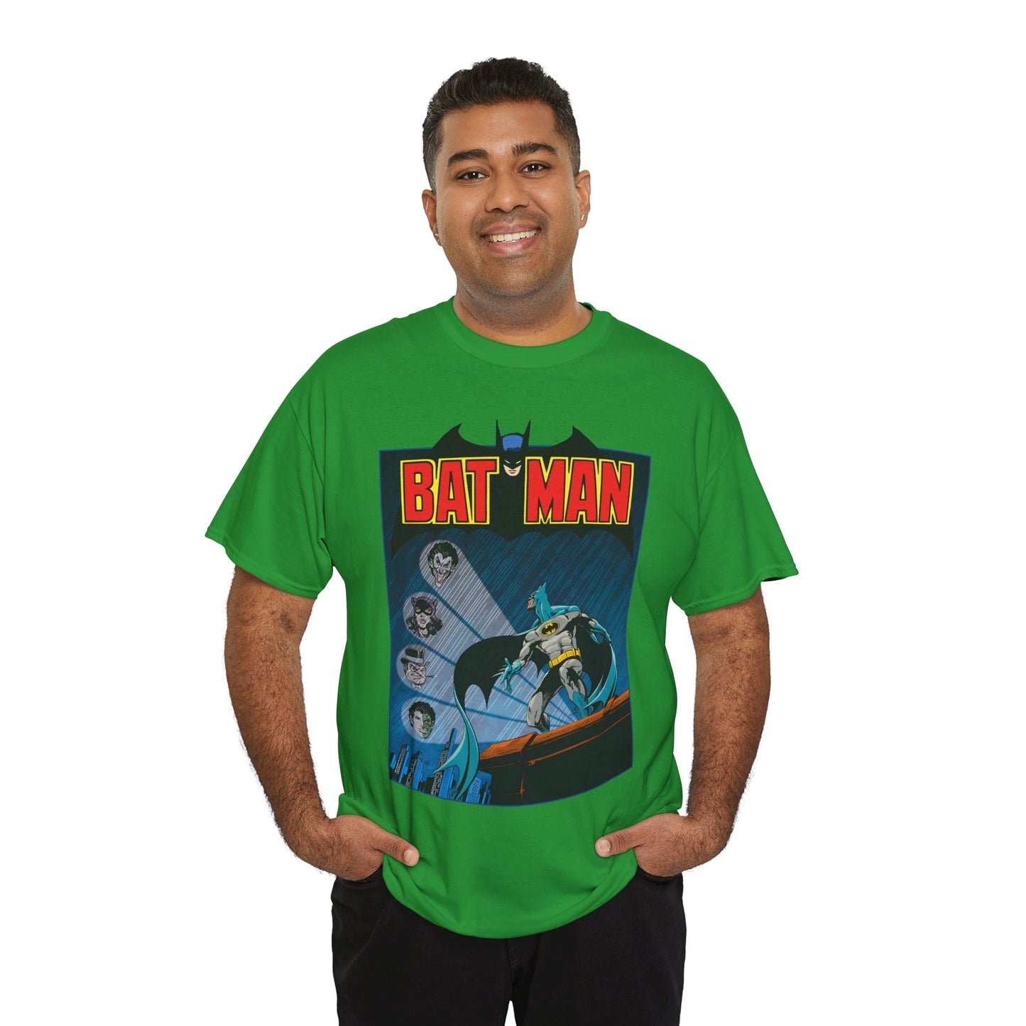 Batman T-Shirt - DC Comics - Catwoman, Joker, Two-Face, Penguin - Bronze Age Art - Gotham City