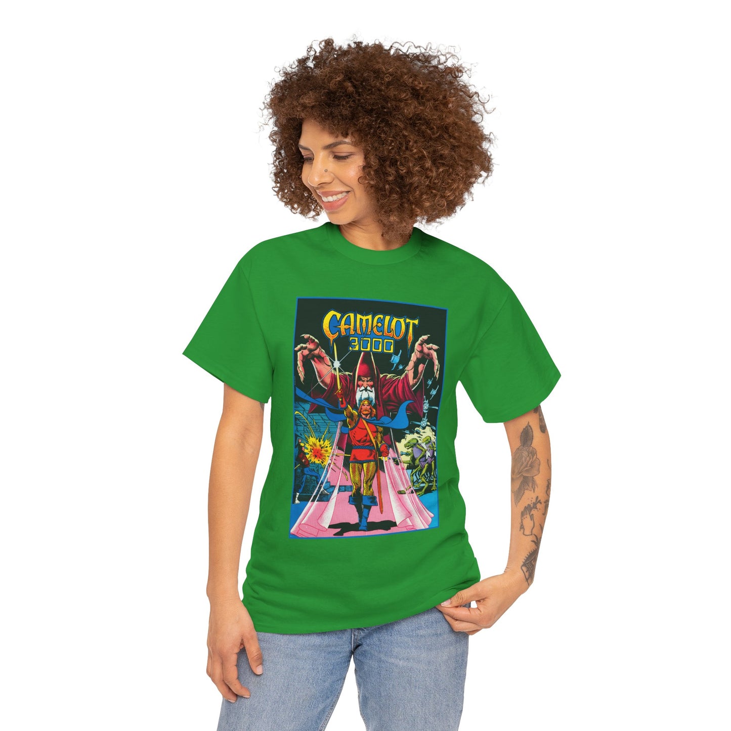 Camelot 3000 T-Shirt - Brian Bolland Art - DC Comics - King Charles, Merlyn - 1980s Sci-Fi Mini-Series
