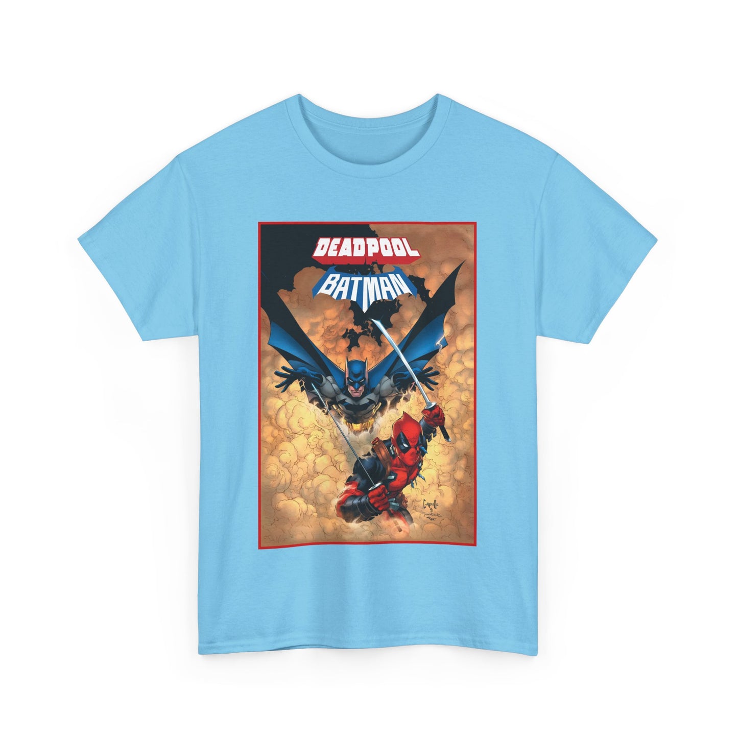 Deadpool & Batman T-Shirt - Greg Capullo Art - DC & Marvel Comics - Crossover - Slade Wilson, Bruce Wayne - 2025