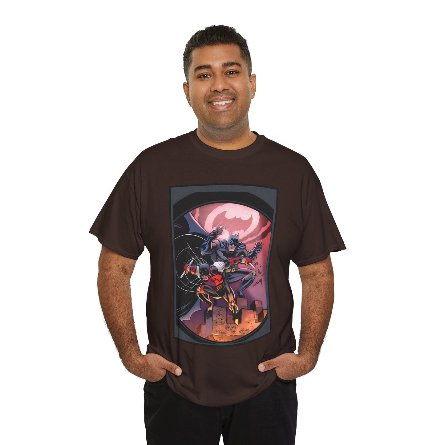 Batman & Daredevil T-Shirt - Scott McDaniel Art - DC Comics & Marvel Comics