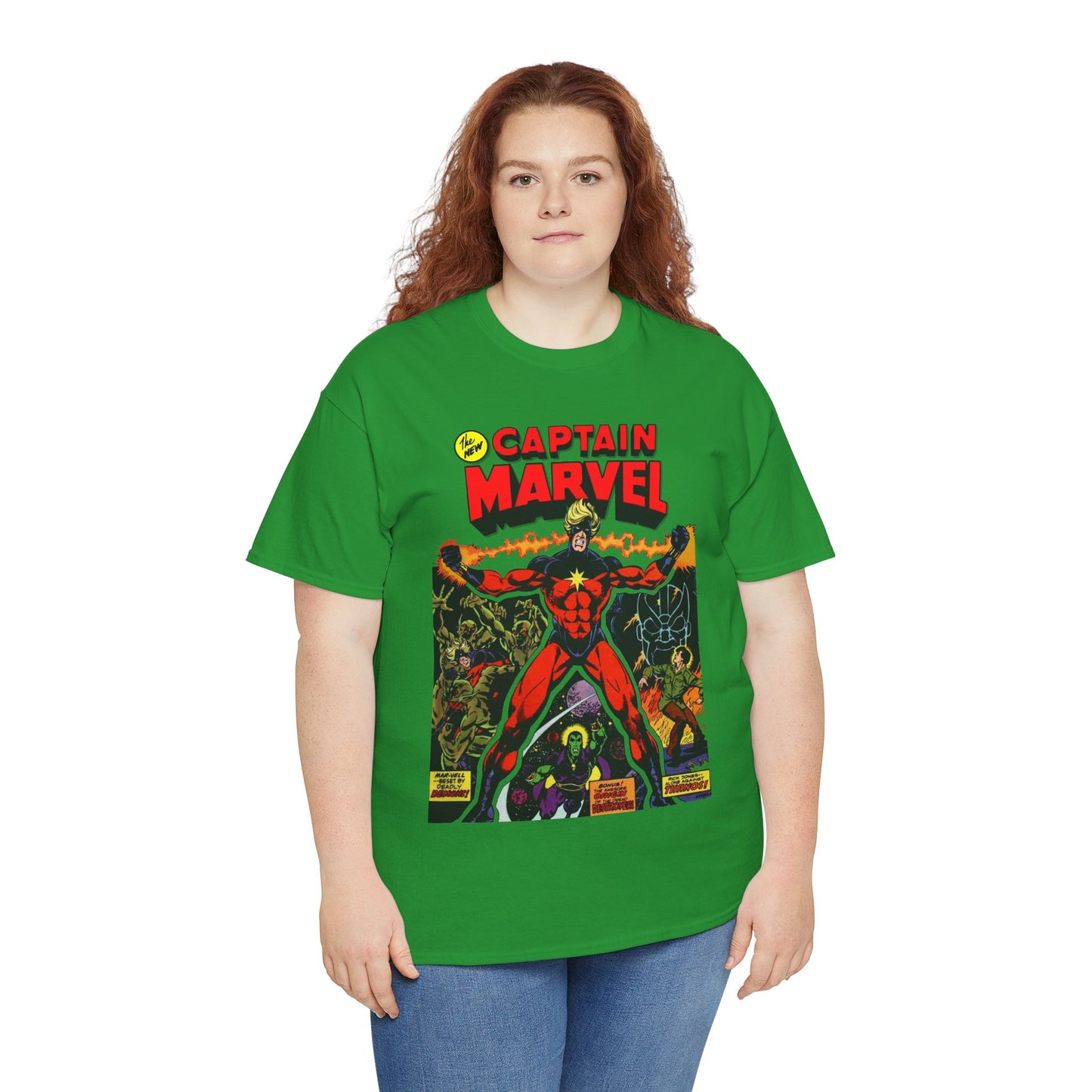 Captain Marvel T-Shirt - Jim Starlin Art - Thanos - Drax the Destroyer - Issue #32 Cover Art