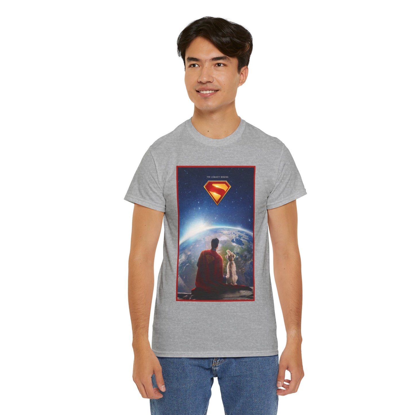 Superman Legacy T-Shirt - 2025 James Gunn Movie Scene - Clark & Krypto On the Moon - David Corenswet - DC Comics - Man of Steel