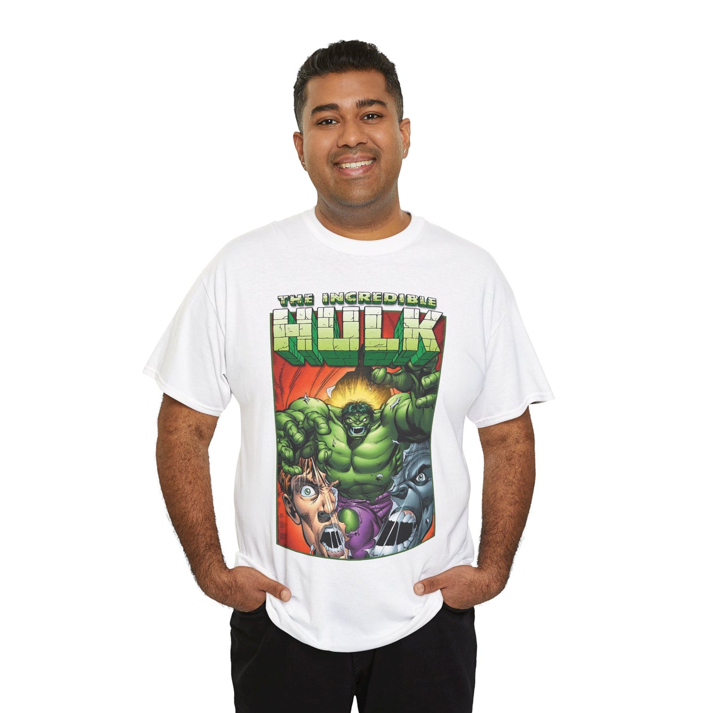 Incredible Hulk T-Shirt - Dale Keown Art - Bruce Banner Psyche - Peter David Story - 1990s Art - Marvel Comics