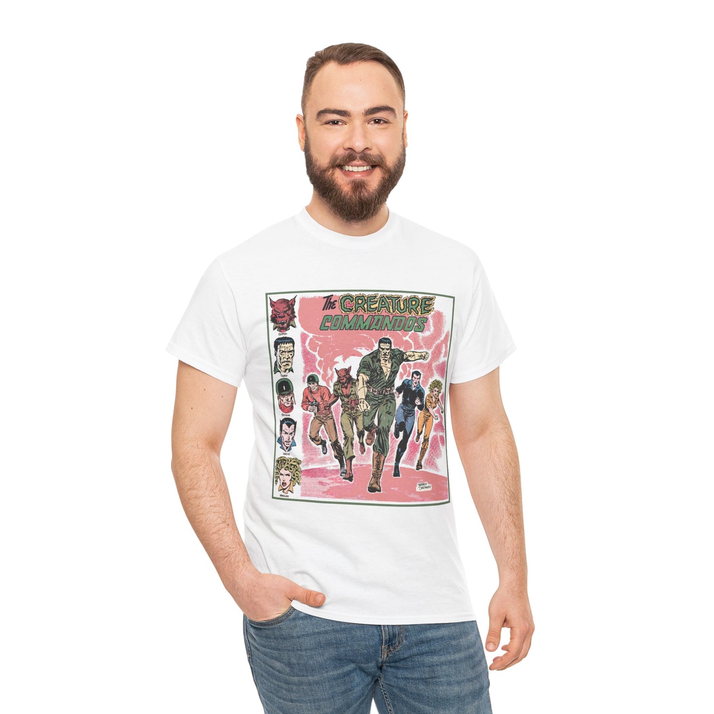 Creature Commandoes T-Shirt - Jerry Ordway Art - Medusa, Velcro, Shrieve - DC Comics Who's Who Art - Inspiration for James Gunn Series