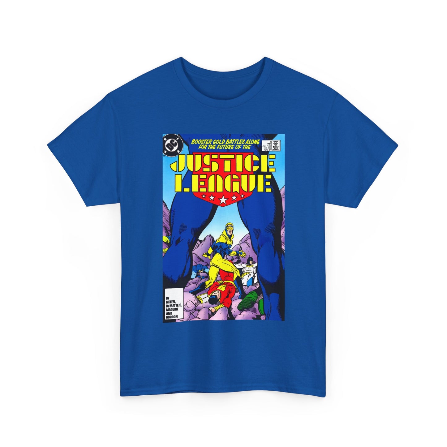Justice League T-Shirt - Kevin Maguire Art - Booster Gold - DC Comics