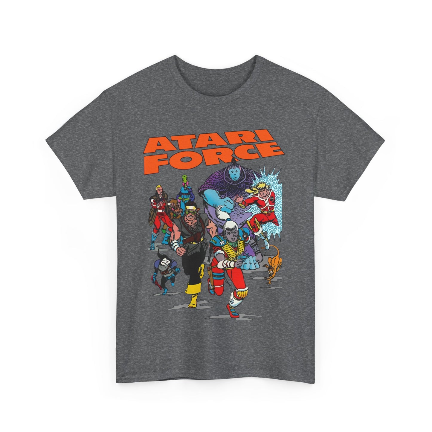Atari Force T-Shirt - Marshall Rogers & John Byrne Art - Martin Champion, Christopher "Tempest" Champion, "Dart" Bia O'Rourke-Singh, Hukka, Morphea, Babe, Pakrat, Blackjak, Taz - DC Comics