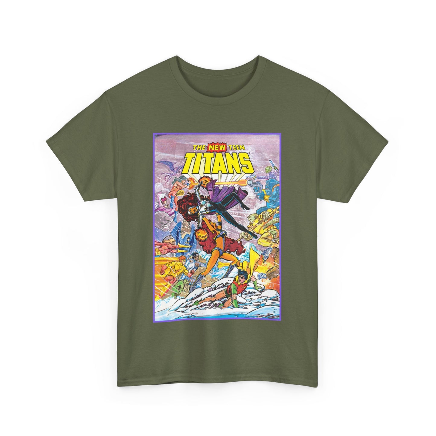 New Teen Titans T-Shirt - George Perez Art - Starfire Vs Blackfire - Omega Man - Annual #1 Cover - DC Comics