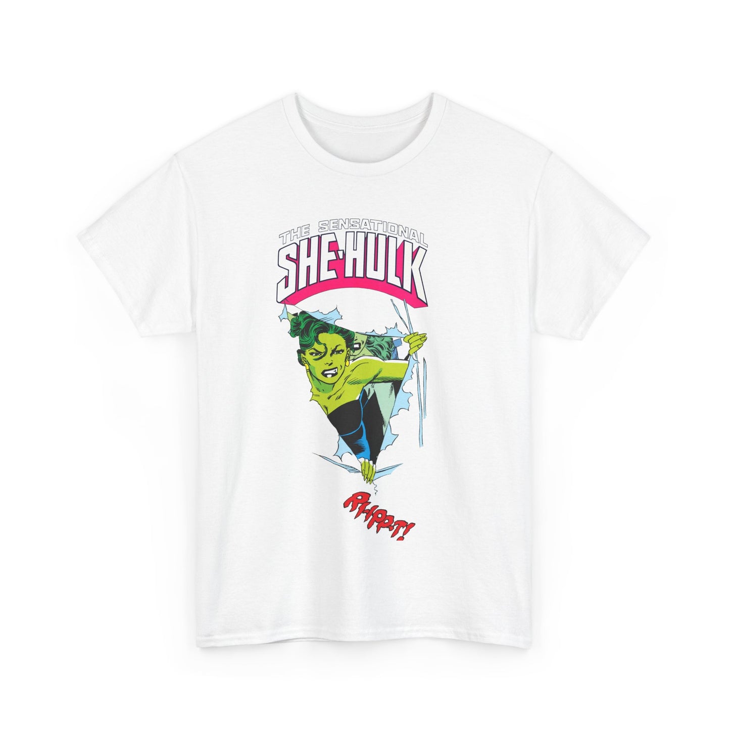 Sensational She-Hulk T-Shirt - John Byrne Art - Marvel Comics - Jennifer Walters - Ripping Through the Shirt - Fourth Wall
