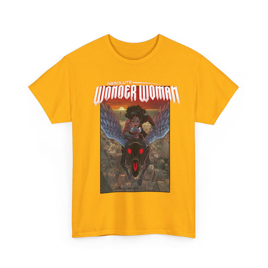Absolute Wonder Woman T-Shirt - Hayden Sherman Art - DC Comics All-In - Raised in Hell by Circe - Riding Pegasus