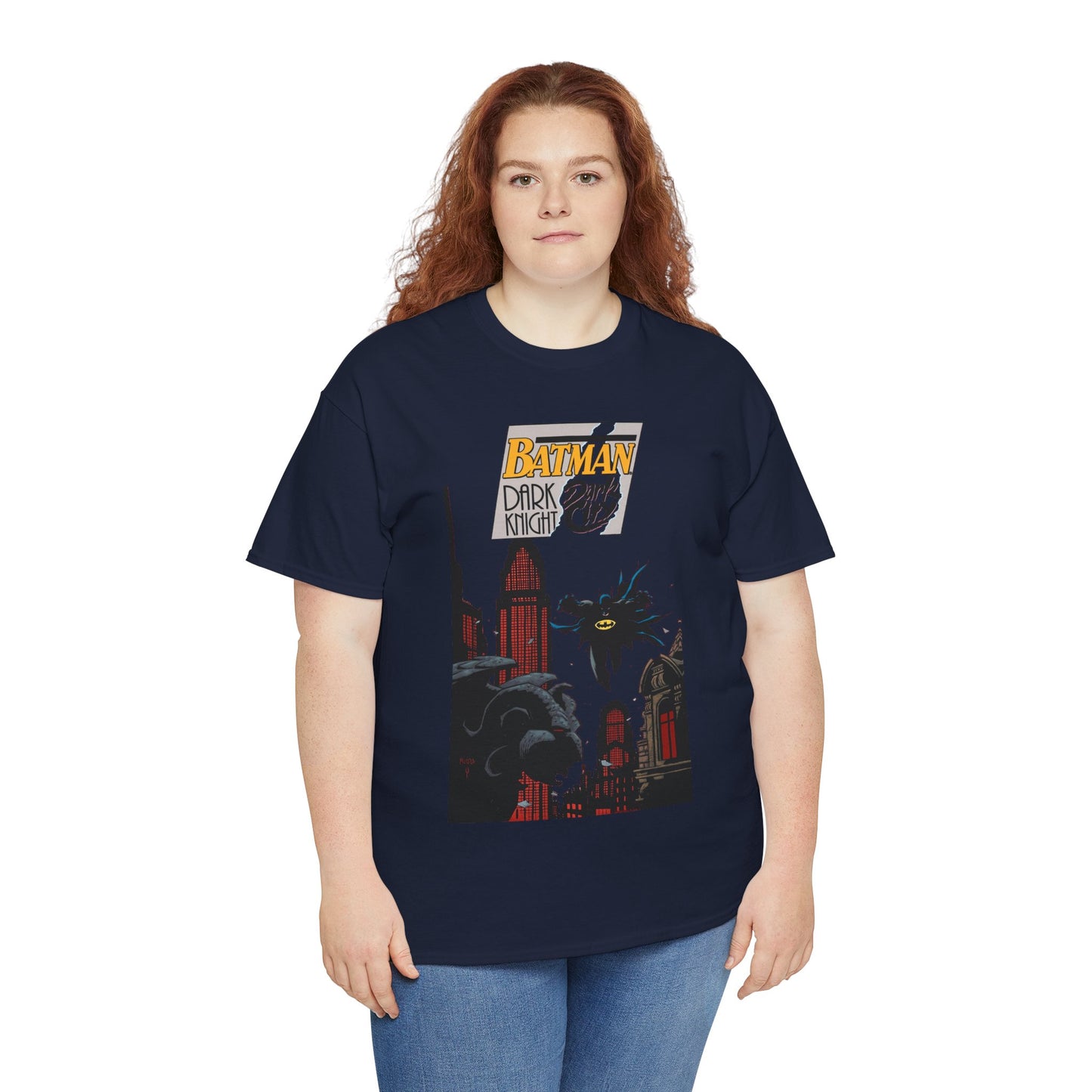 Batman: Dark Knight, Dark City T-Shirt - Mike Mignola Art - Gotham City, Bruce Wayne - 1990s Cover Art - DC Comics