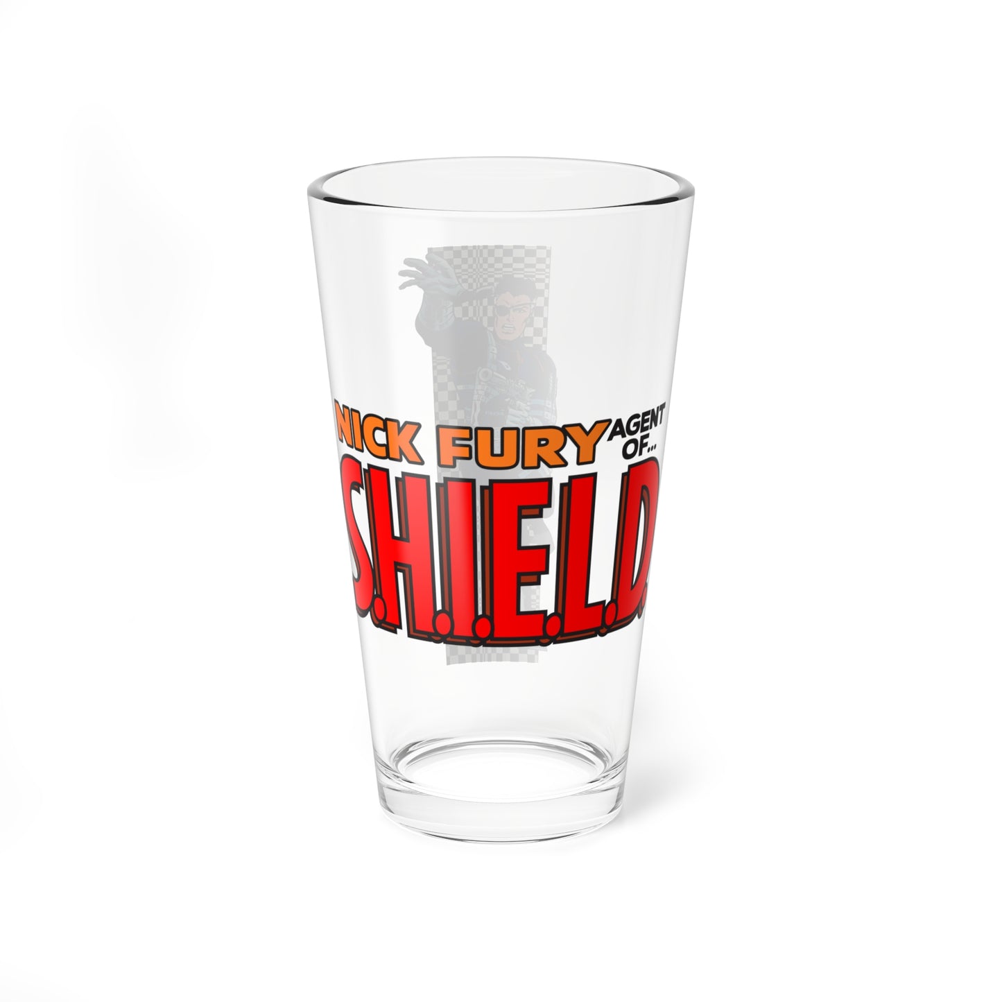 Nick Fury, Agent of SHIELD Pint Glass, 16oz - Marvel Comics