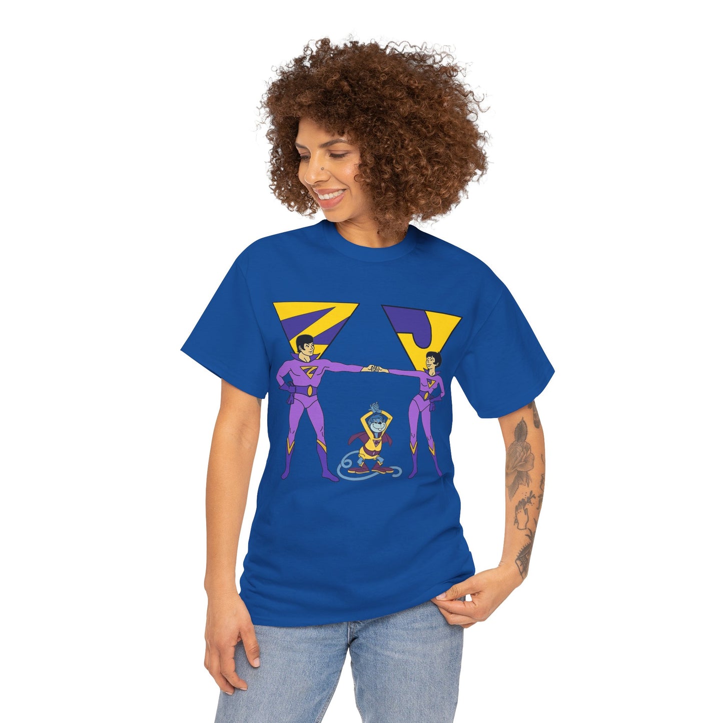 Wonder Twins T-Shirt - Super Friends - Zan & Jayna - Hanna-Barbera Cartoon - DC Comics