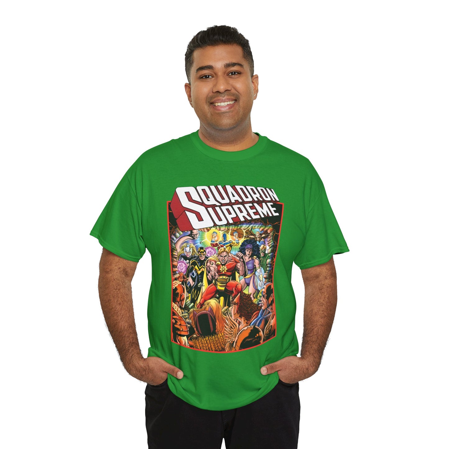 Squadron Supreme T-Shirt - George Perez Art - Hyperion, Nighthawk, Doctor Spectrum, Power Princess, Whizzer - Marvel Comics