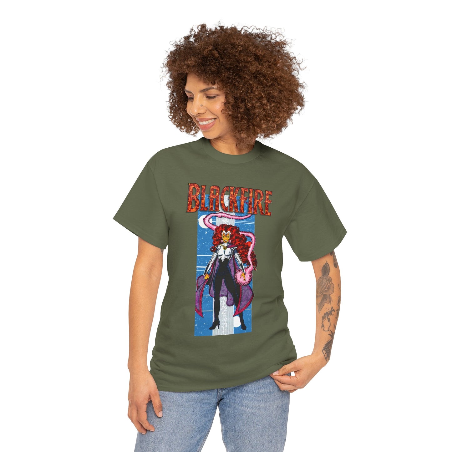 Blackfire T-Shirt - George Perez Art - New Teen Titans Enemy, Starfire's Evil Sister - From Tamaran - DC Comics