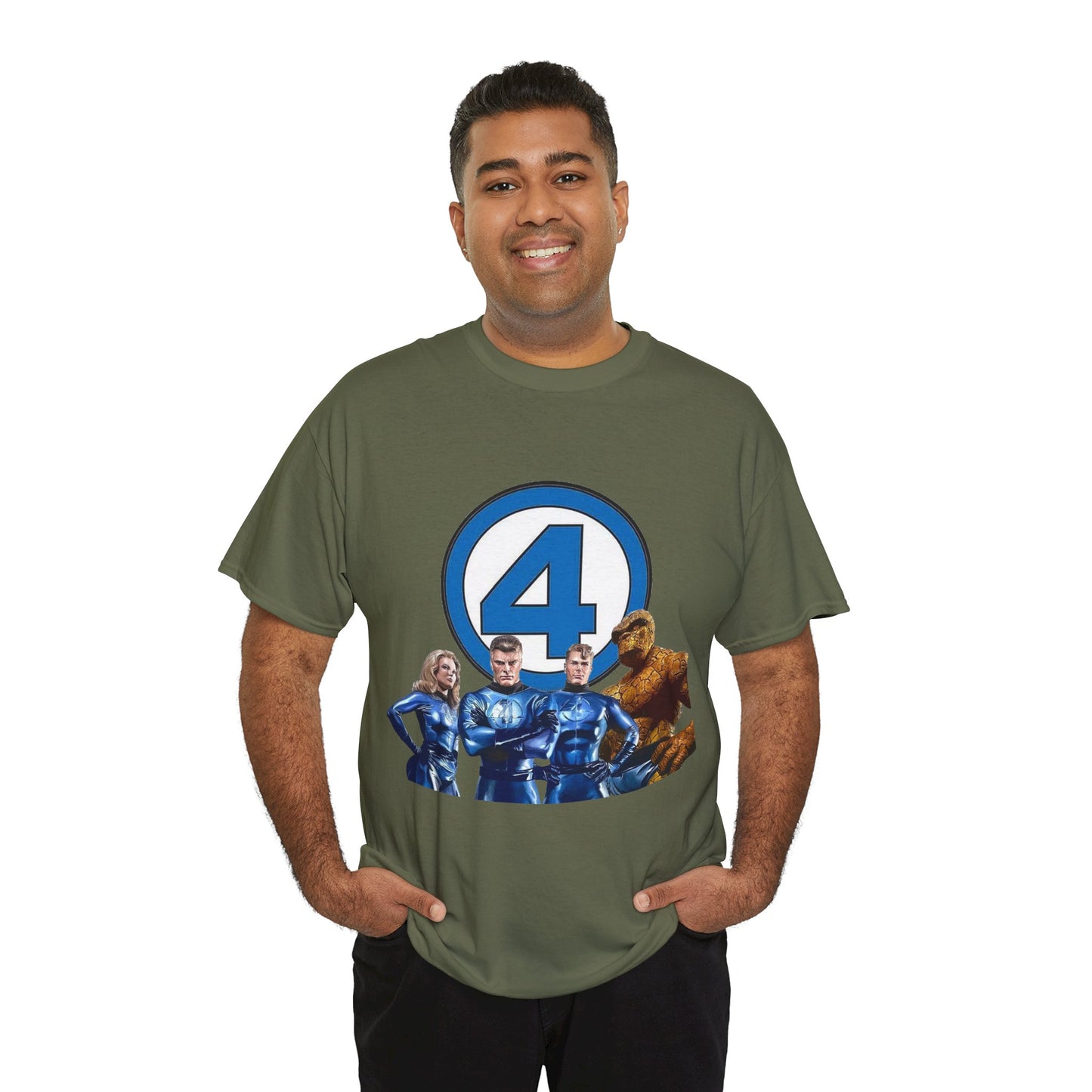 Fantastic Four T-Shirt - Alex Ross Art - 2025 MCU Movie - Iconic Marvel Comics Characters - Human Torch, Invisible Woman, The Thing, Reed Richards