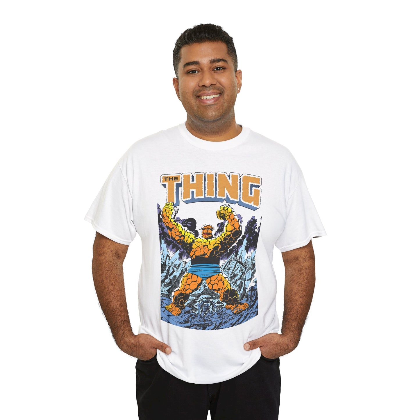 The Thing T-Shirt - John Byrne Art - Member of the Fantastic Four - Marvel Comics 1980s - Ben Grimm