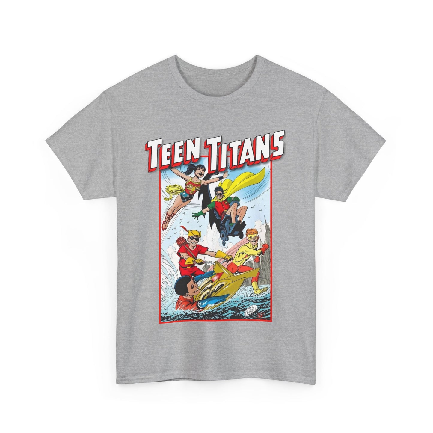 Teen Titans T-Shirt - John Byrne Art - Robin, Wonder Girl, Kid Flash, Speedy, Aqualad - DC Comics