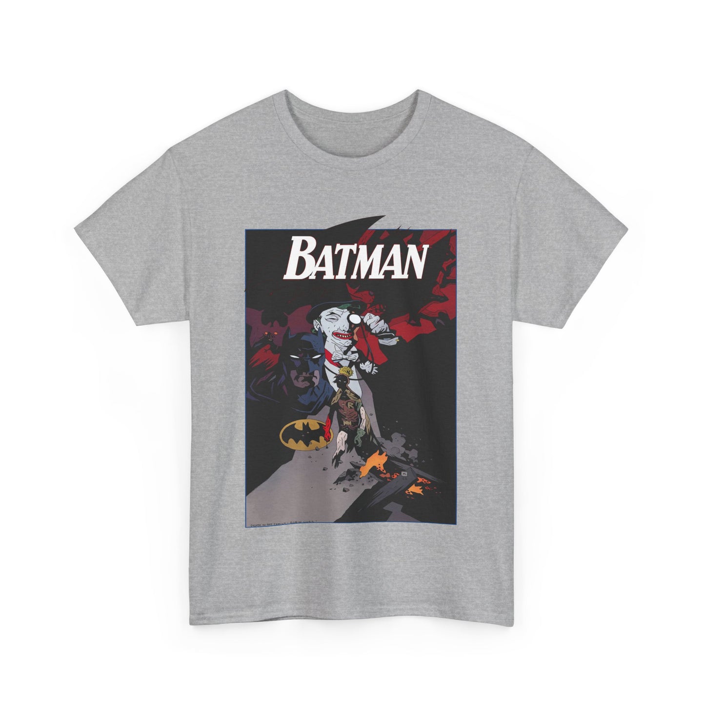 Batman T-Shirt - Mike Mignola Art - Death in the Family Storyline - Joker & Robin (Jason Todd) - DC Comics