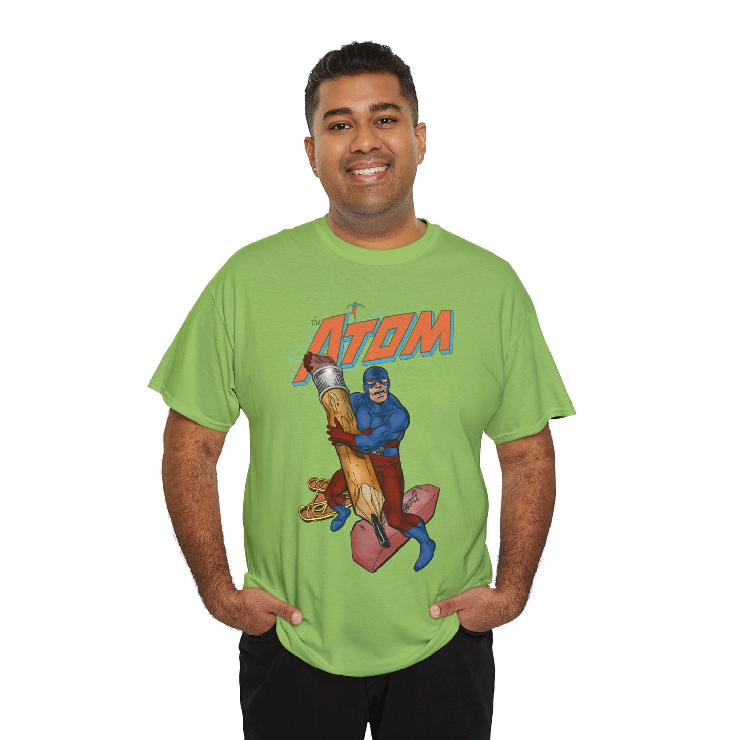 Atom T-Shirt - John Byrne Art - Ray Palmer, Justice League Member - Professor at Ivy University - DC Comics