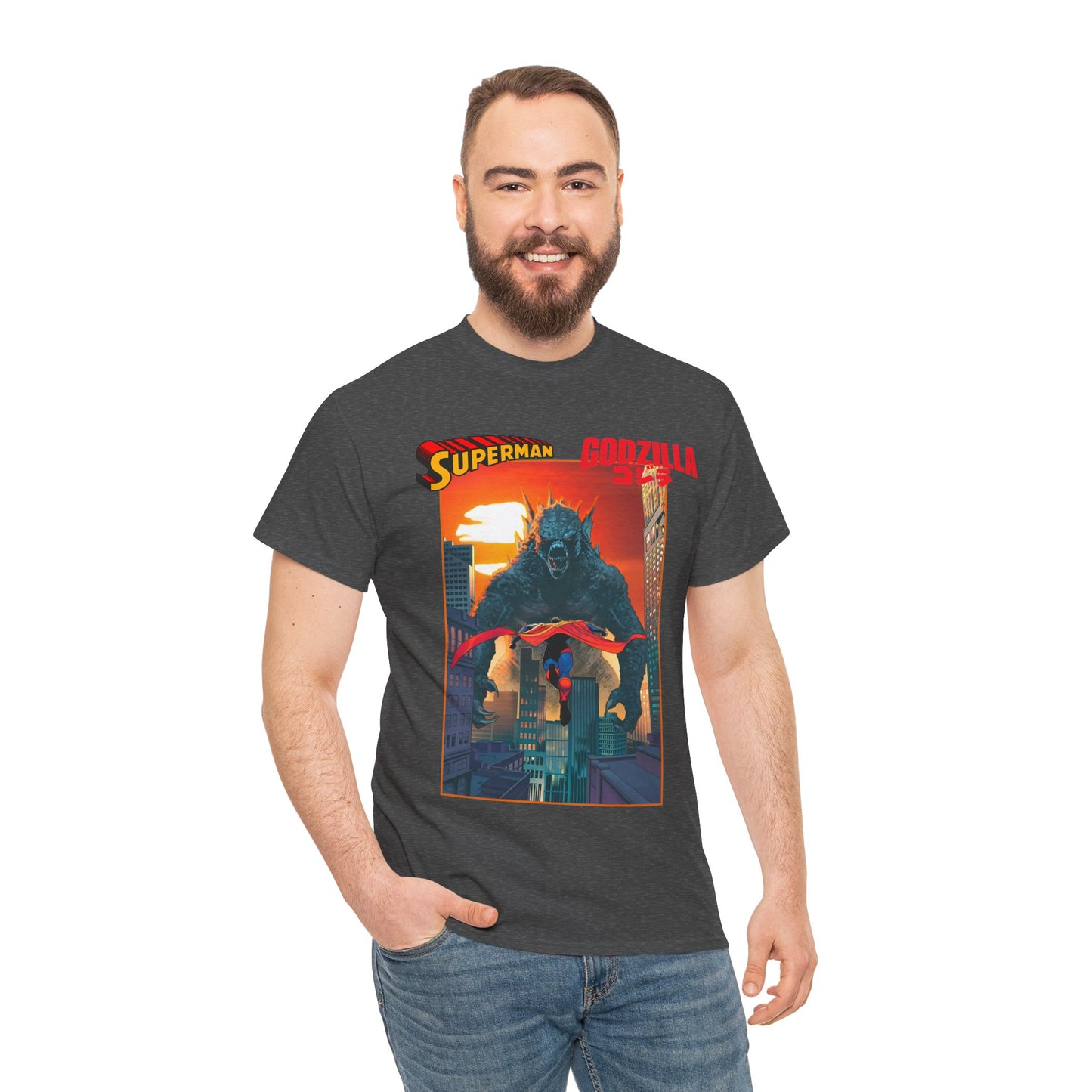 Superman Vs Godzilla T-Shirt - DC Comics - Man of Steel Vs the King of the Monsters