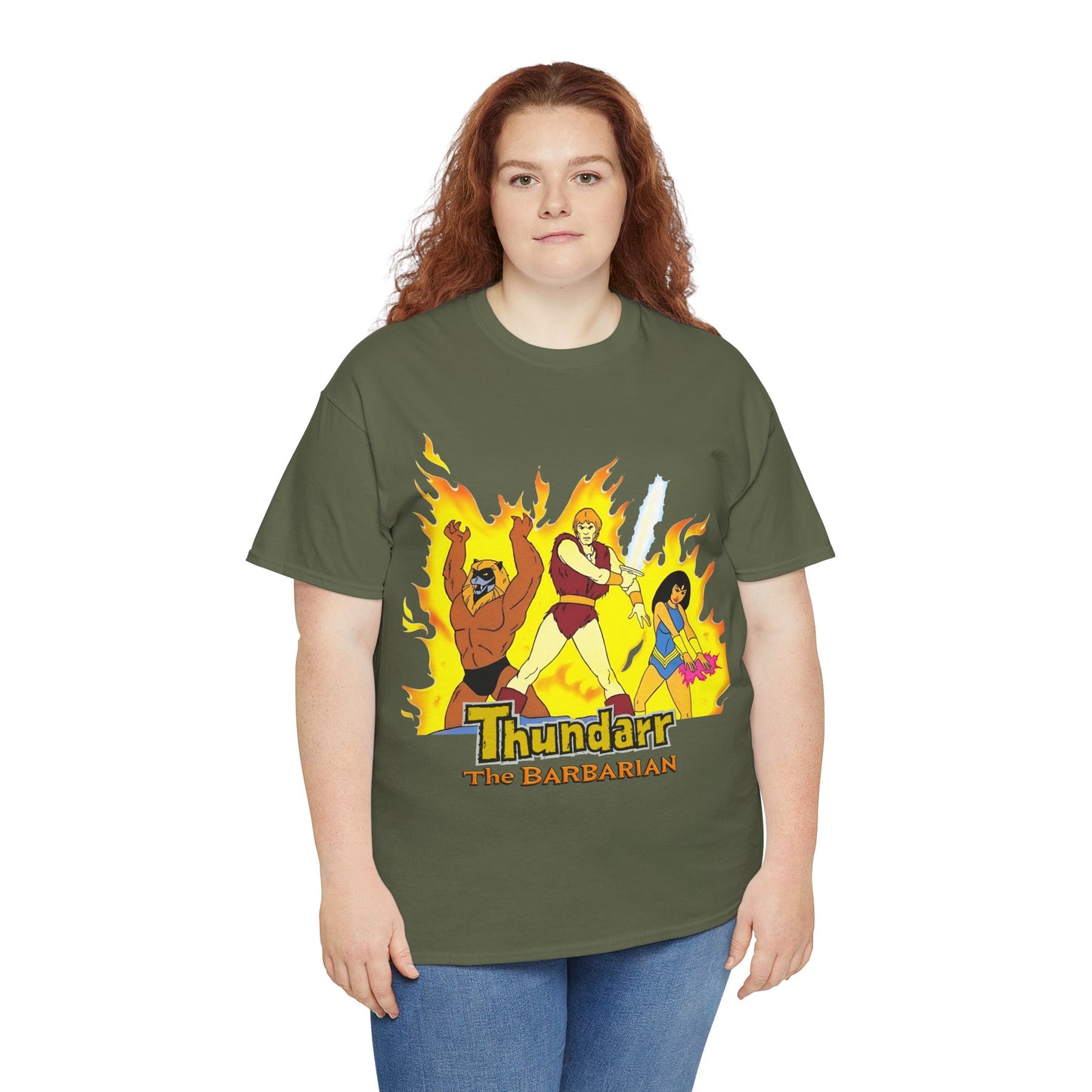 Thundarr the Barbarian T-Shirt - Princess Ariel, Ookla the Mok - Ruby-Spears Saturday Morning Cartoon - 1980s