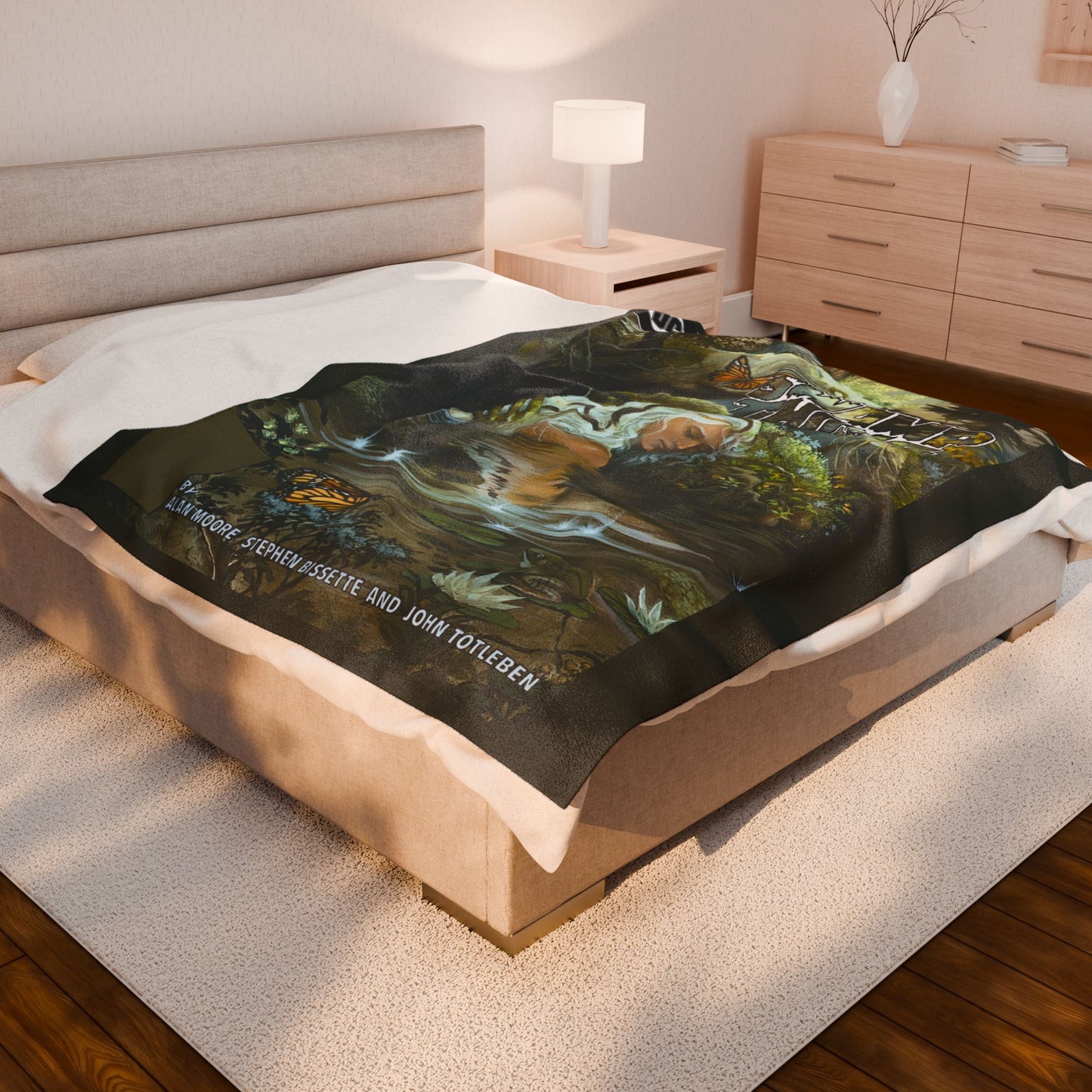 Swamp Thing Velveteen Plush Blanket 60x80" - John Totleben Art - Swamp Thing & Abby - DC Comics/Vertigo Comics Cover Art