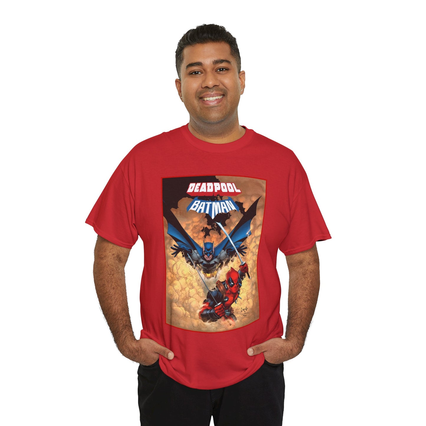 Deadpool & Batman T-Shirt - Greg Capullo Art - DC & Marvel Comics - Crossover - Slade Wilson, Bruce Wayne - 2025