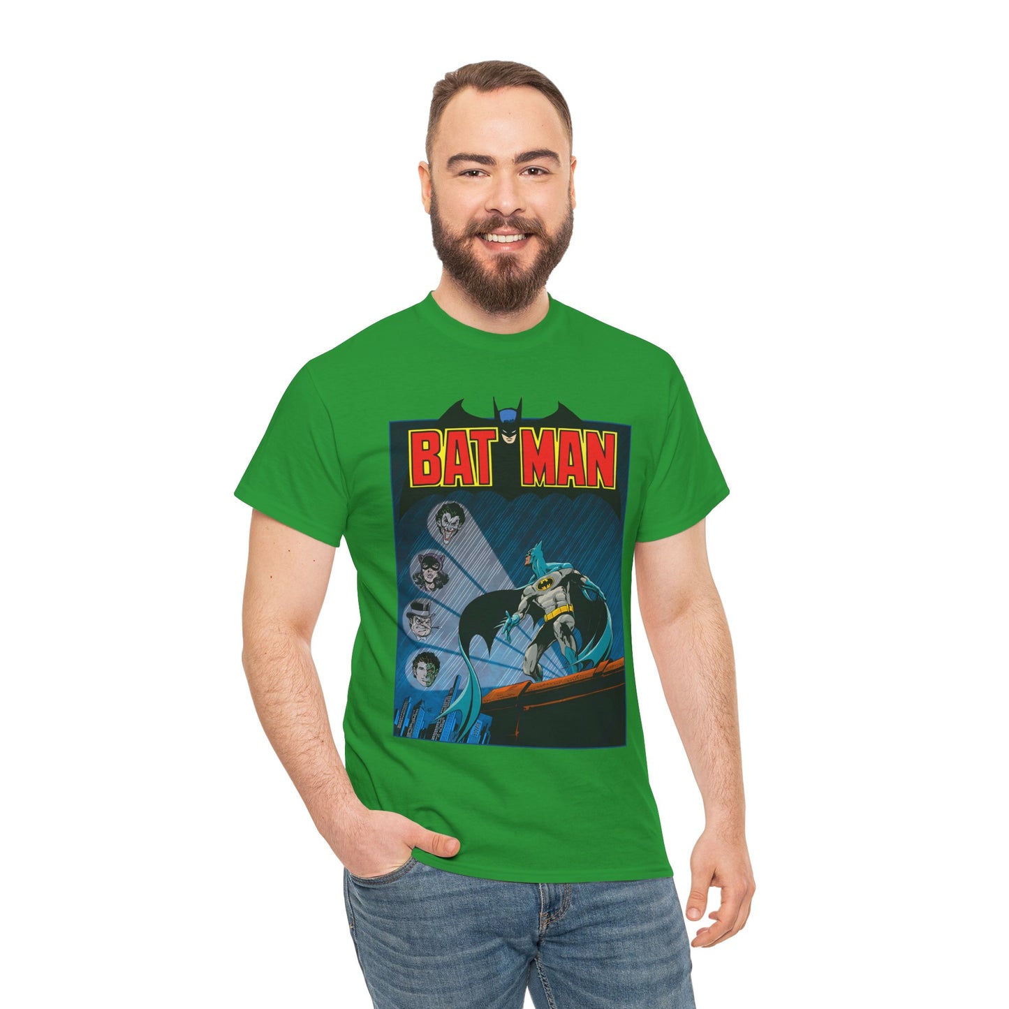Batman T-Shirt - DC Comics - Catwoman, Joker, Two-Face, Penguin - Bronze Age Art - Gotham City