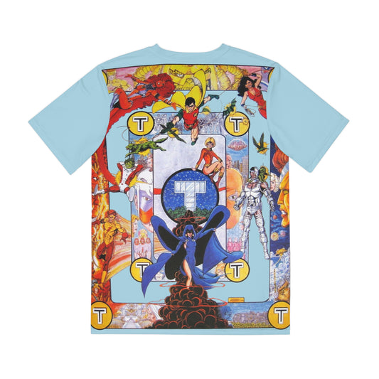 New Teen Titans Polyester Tee (All-Over Print) - George Perez Art - 1980s Poster - DC Comics