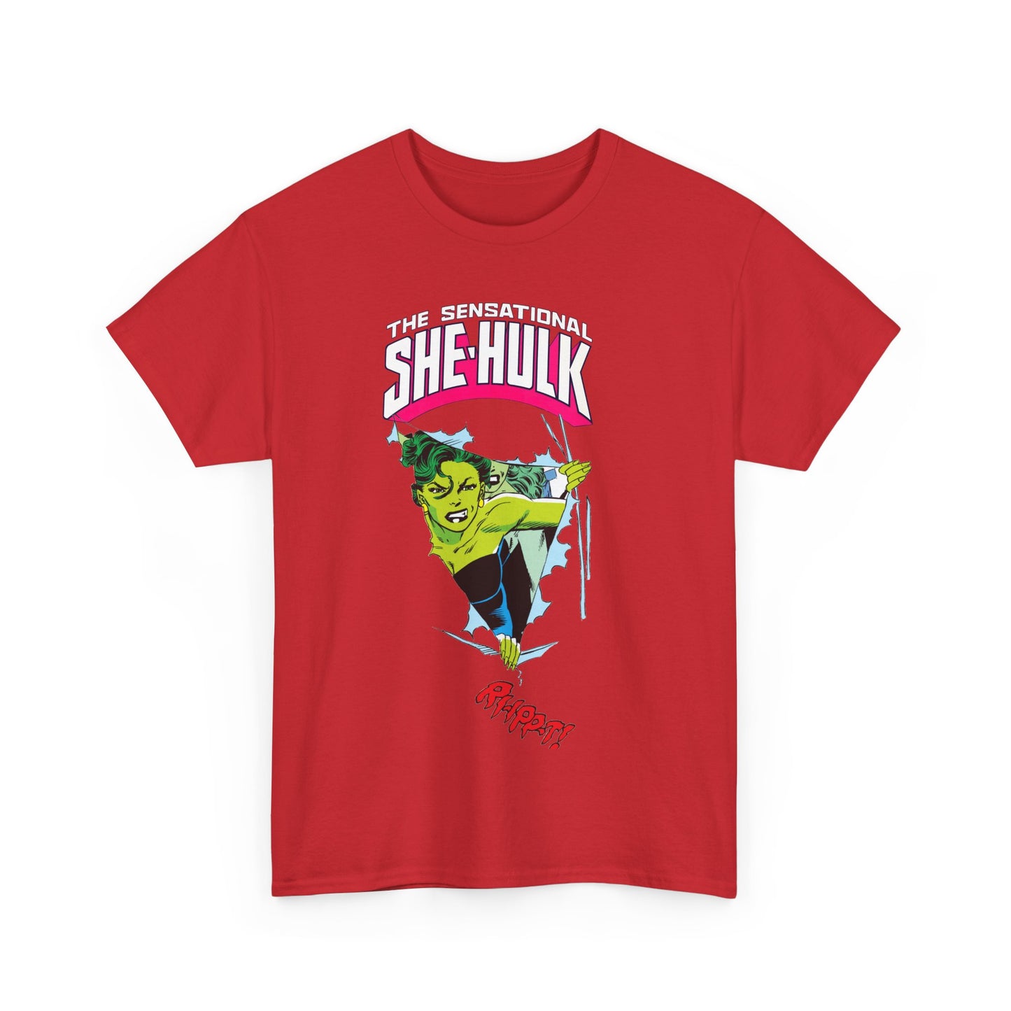 Sensational She-Hulk T-Shirt - John Byrne Art - Marvel Comics - Jennifer Walters - Ripping Through the Shirt - Fourth Wall