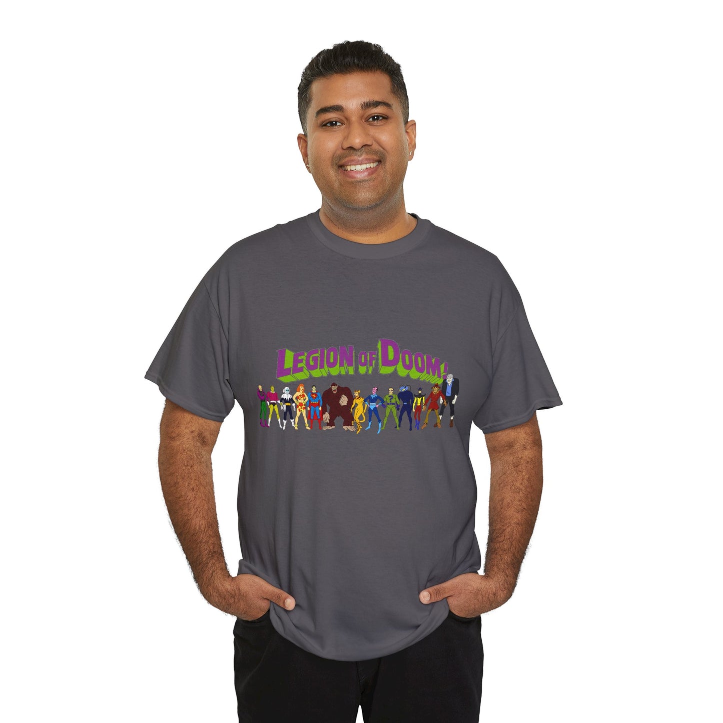 Legion of Doom T-Shirt - Super Friends Villains - Lex Luthor, Giganta, Scarecrow, Grodd, Brainiac, Riddler, Sinestro, Cheetah - Hanna-Barbera Cartoon - Challenge of the Super Friends