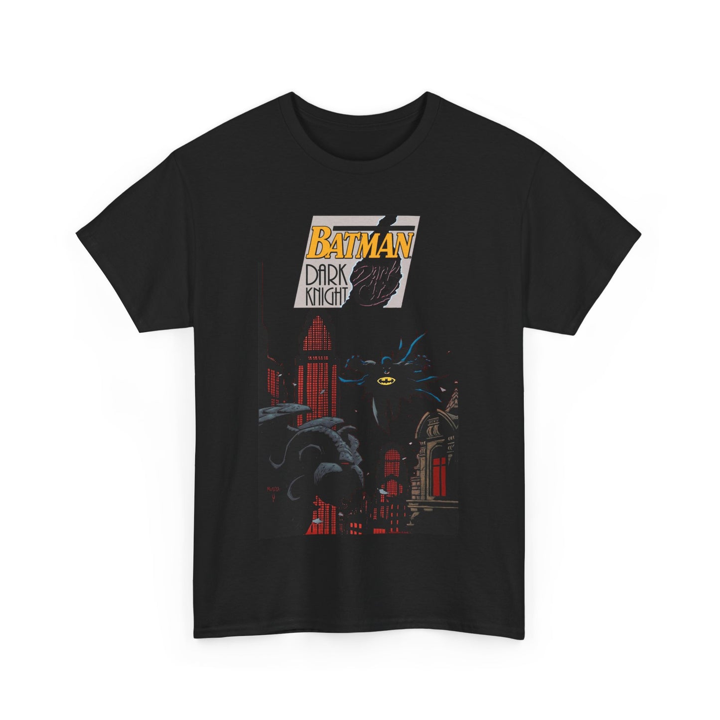 Batman: Dark Knight, Dark City T-Shirt - Mike Mignola Art - Gotham City, Bruce Wayne - 1990s Cover Art - DC Comics